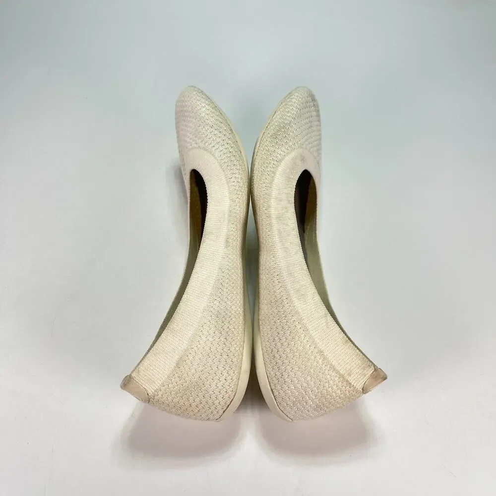 Allbirds Tree Breezers Cream Comfort Slip On Ballet Flats Shoes Women's Size 8